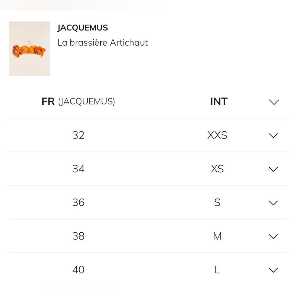 NEW JACQUEMUS La Brassière Artichaut cotton crop top in orange - Picture 9 of 17